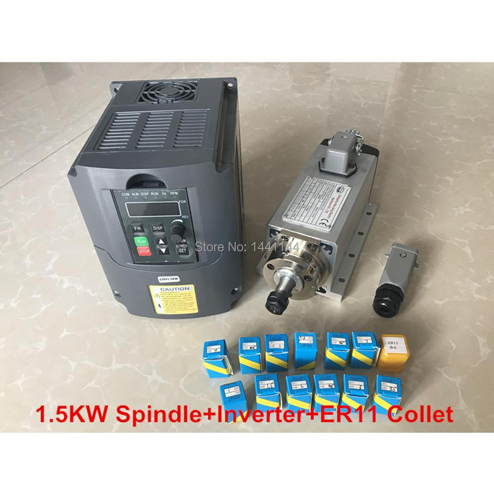 Air Cooled 1.5Kw Spindle Motor Inverter 110V - 1.5KW Air Cooled แกนมอเตอร์ชุด Cnc แกนมอเตอร์