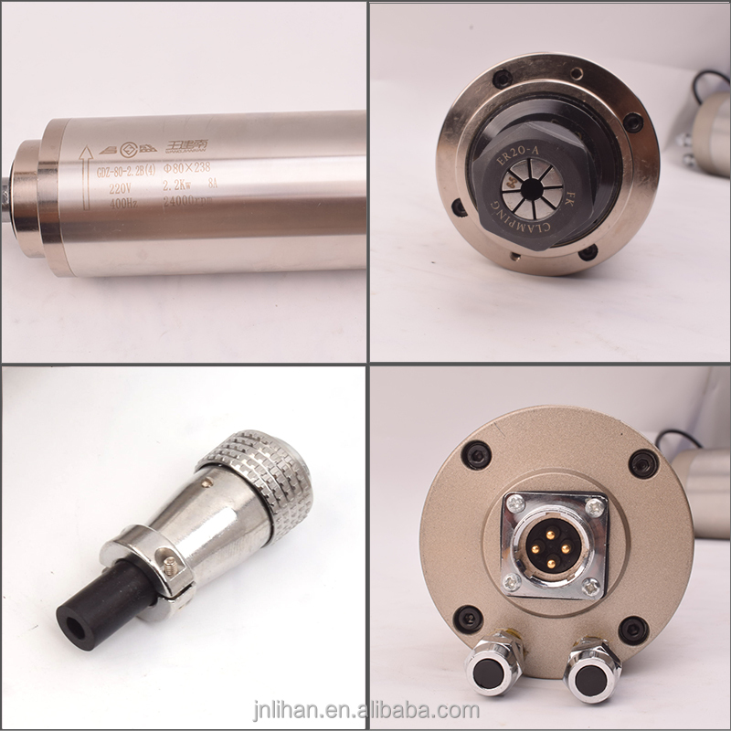 2.2Kw Water Cooled Spindle Kit Vfd - ชุดอินเวอร์เตอร์ VFD มอเตอร์สปินเดิลสำหรับเครื่อง CNC Router ระบายความร้อนด้วยน้ำ